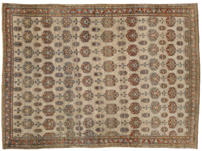 Antique Serab Wool Rug 11 X 14