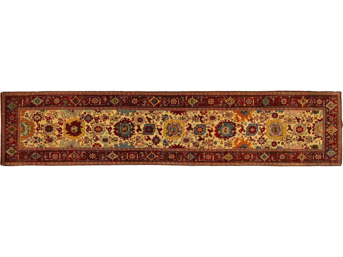 Modern Turkish Oushak Wool Runner 13 X 19