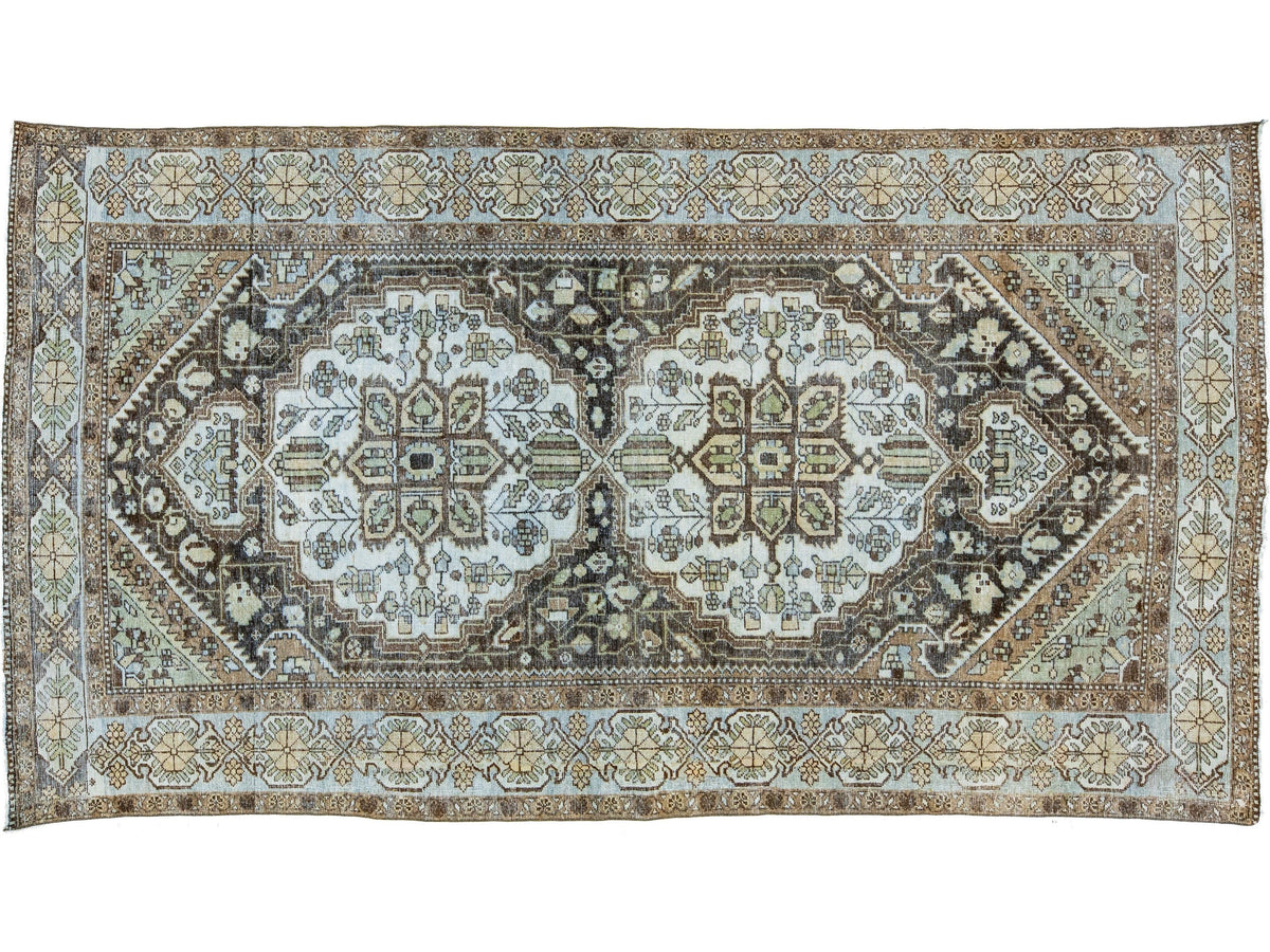 Antique Mahal Wool Rug 6 X 10