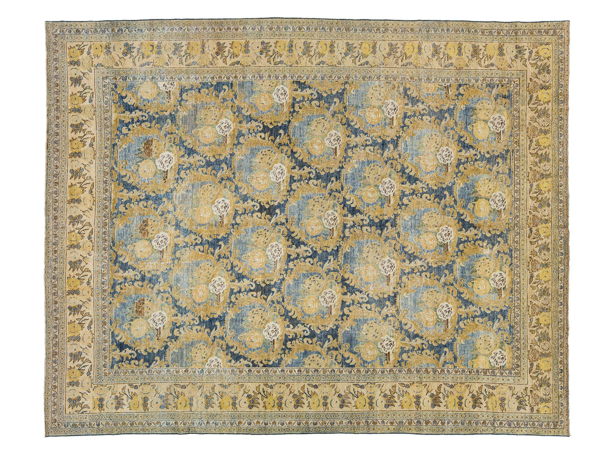 Antique Mahal Wool Rug 9 X 11