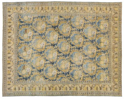 Antique Mahal Wool Rug 9 X 11