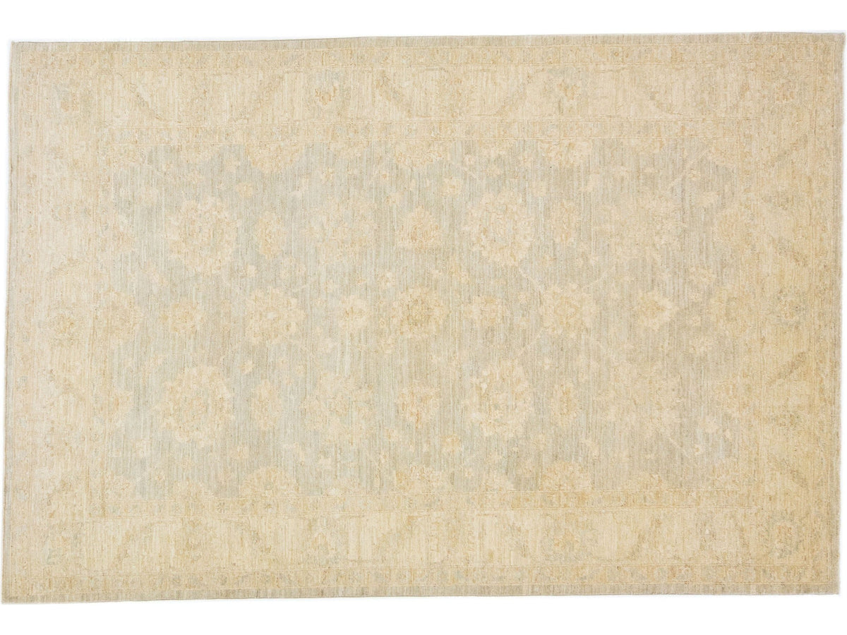 Modern Indian Wool Rug 6 X 9