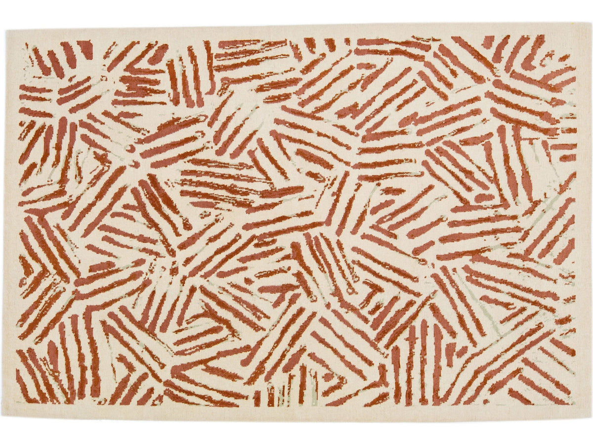 Modern Tibetan Wool Rug 6 X 9