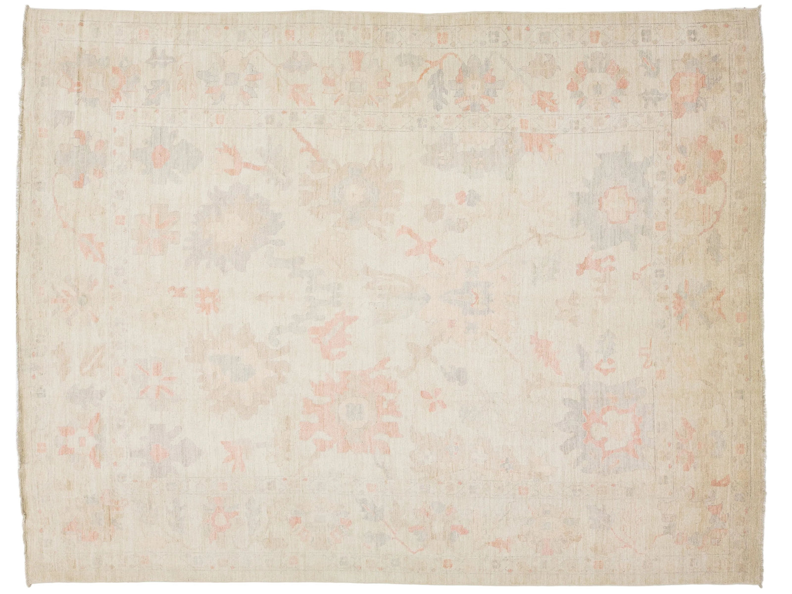 Modern Oushak Wool Rug 12 X 16