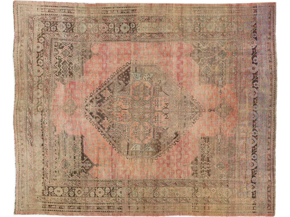 Antique Oushak Wool Rug 13 X 16