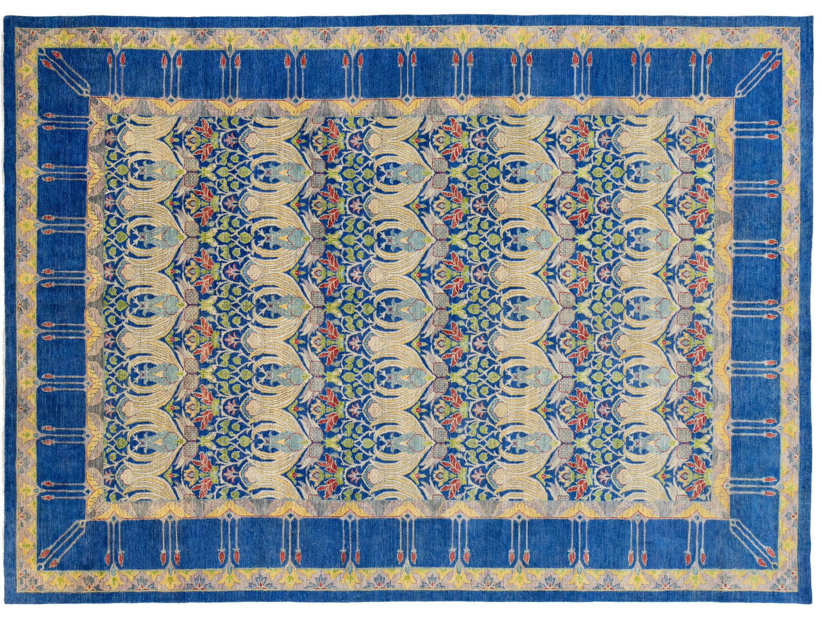Modern Art & Crafts Wool Rug 10 X 14