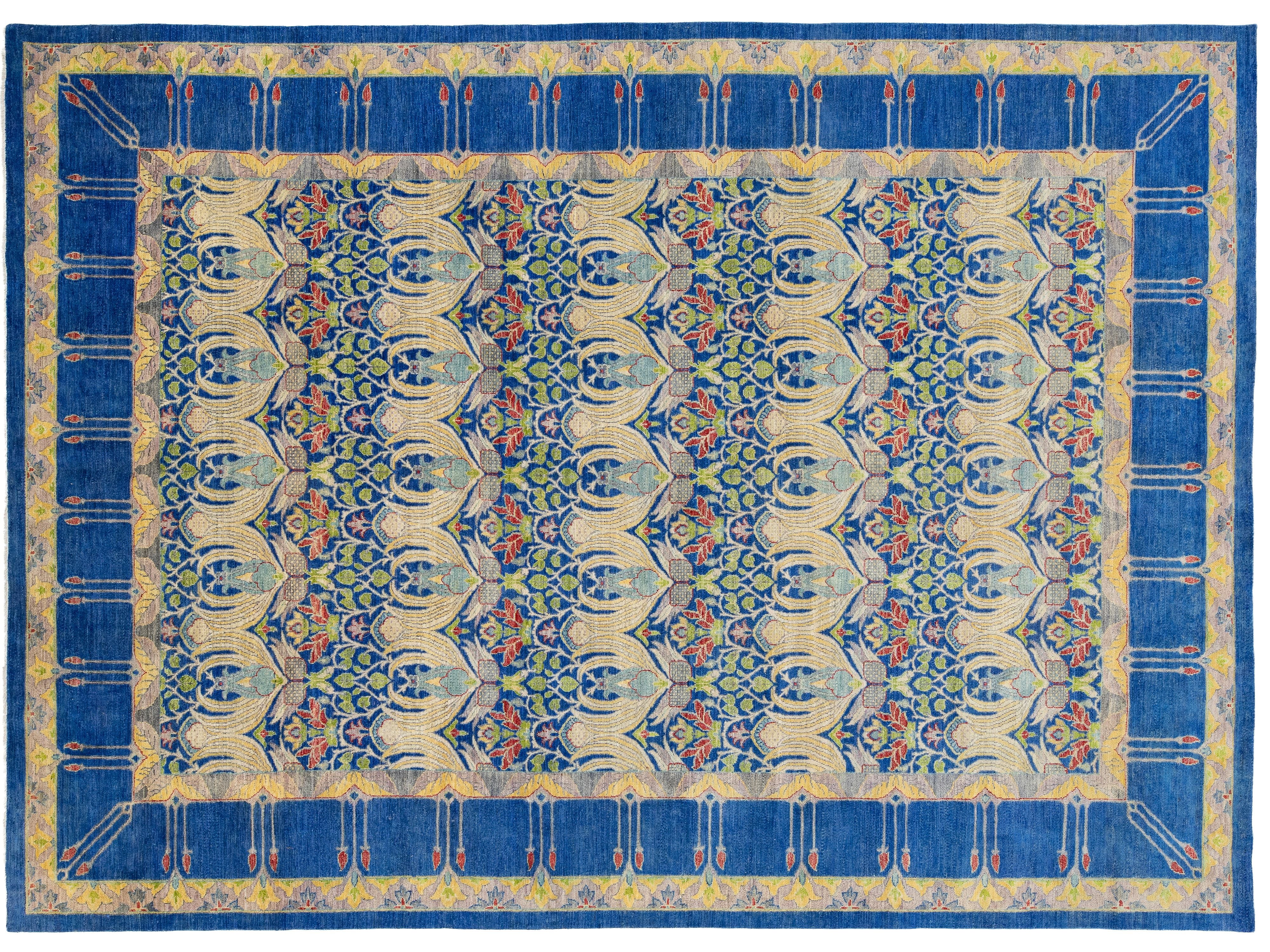 Modern Art & Crafts Wool Rug 10 X 14