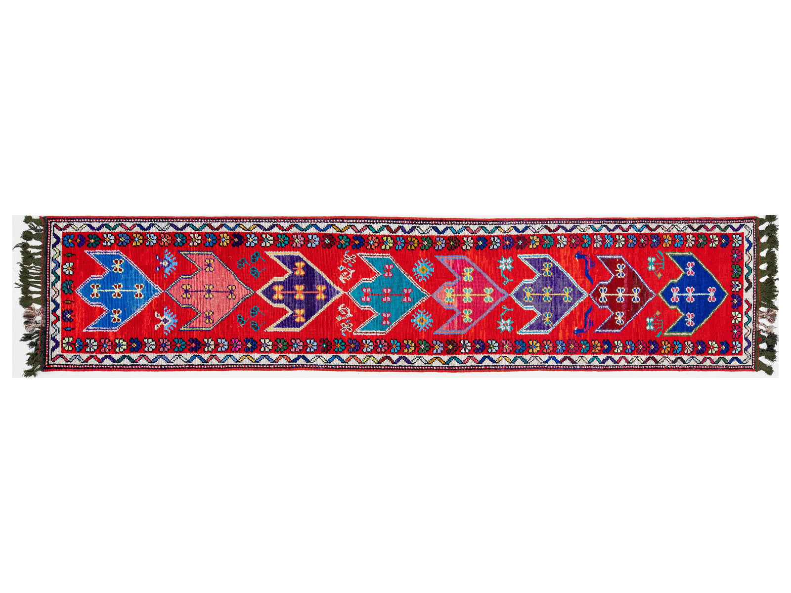 Vintage Turkish Wool Runner 3 X 13