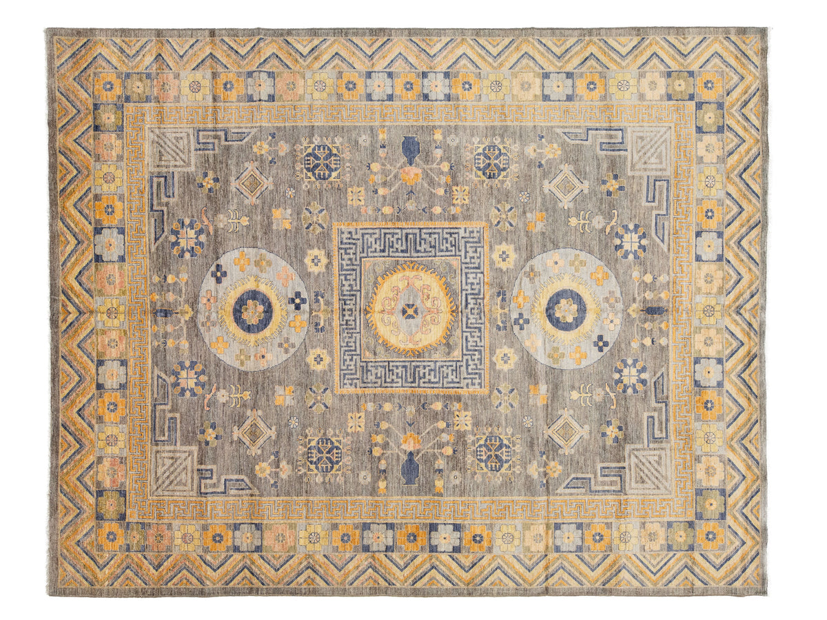 Modern Khotan Wool Rug 10 X 12