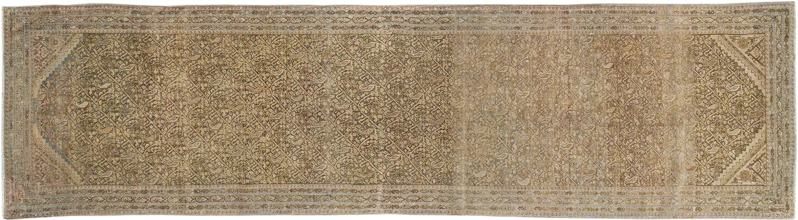 Antique Malayer Wool Runner 3 X 13