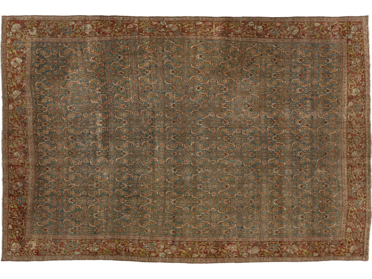Antique Bidjar Wool Rug 9 X 13