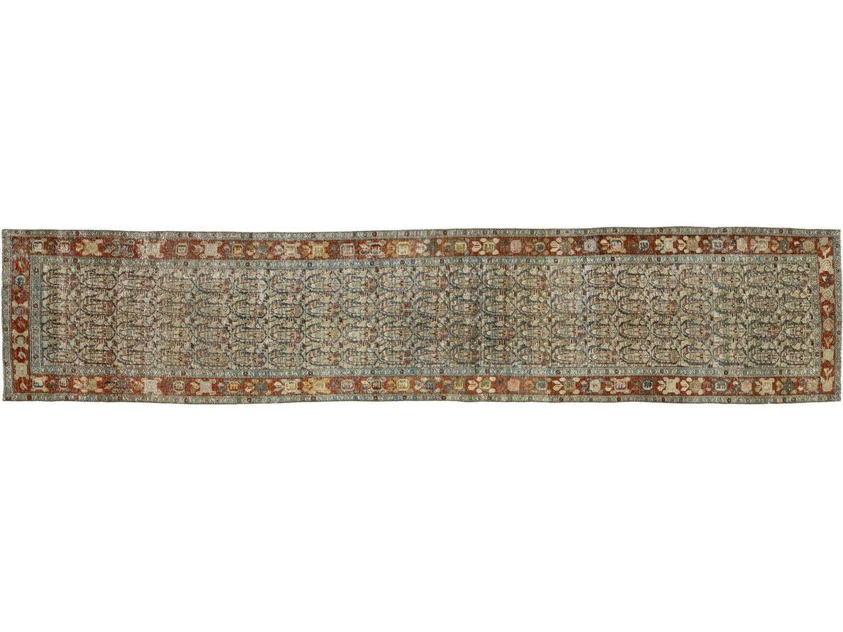 Antique Malayer Wool Runner 3 X 16