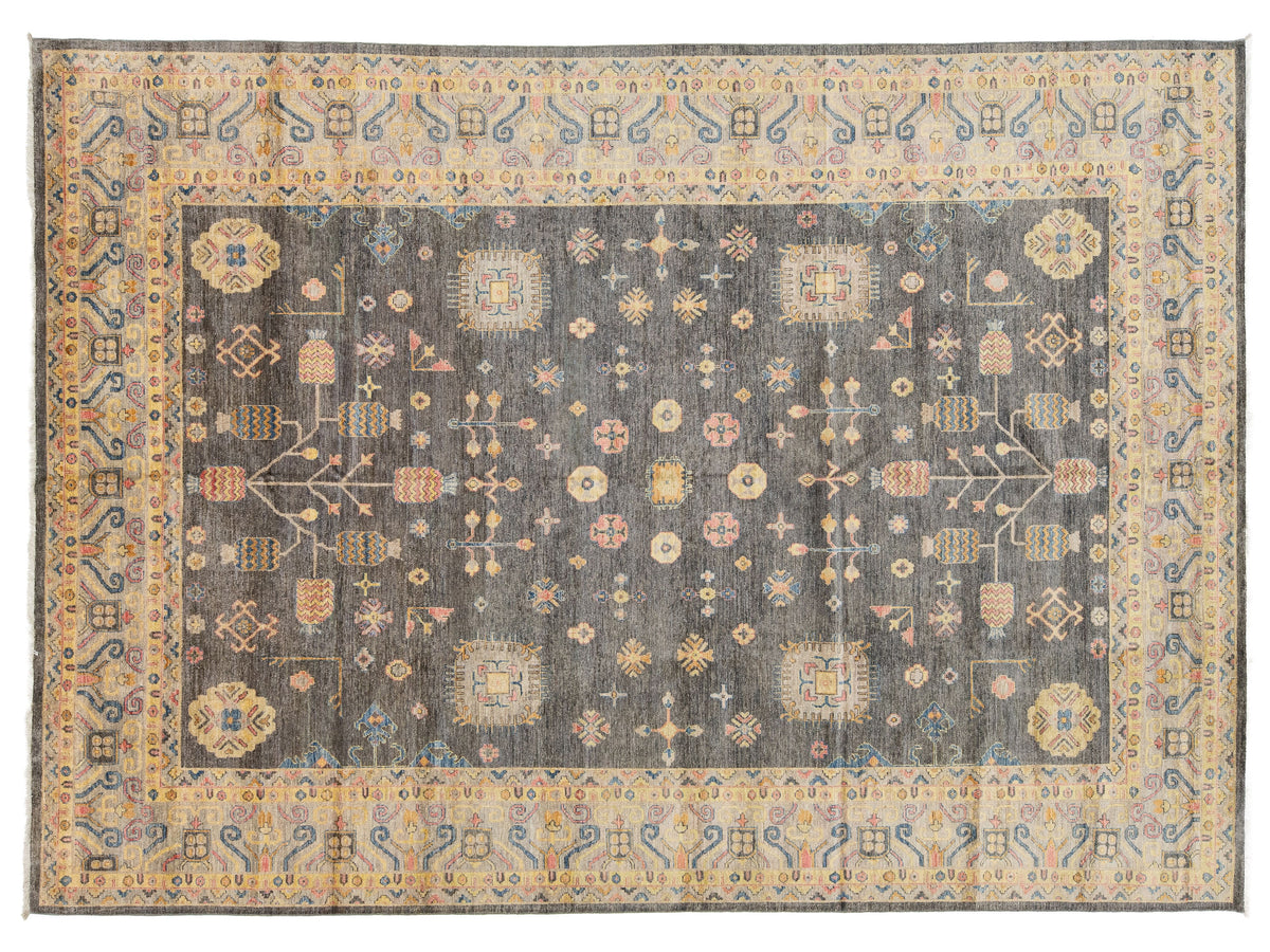 Modern Khotan Wool Rug 10 X 14
