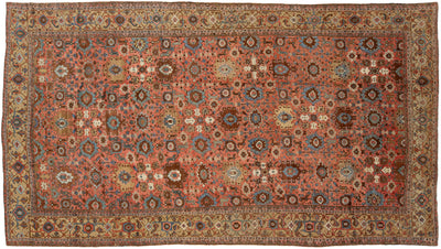 Antique Heriz Wool Rug 11 X 20