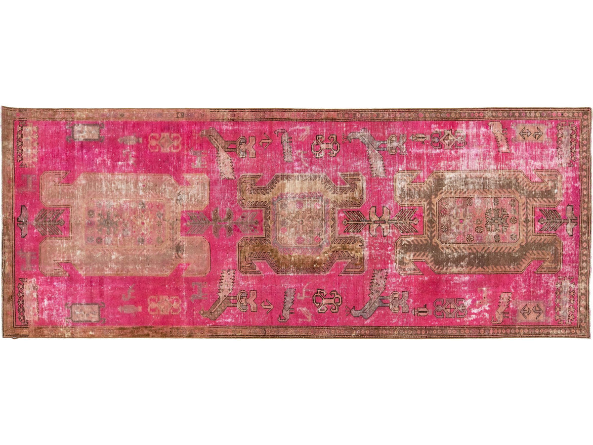 Vintage Distressed Wool Rug 4 X 10