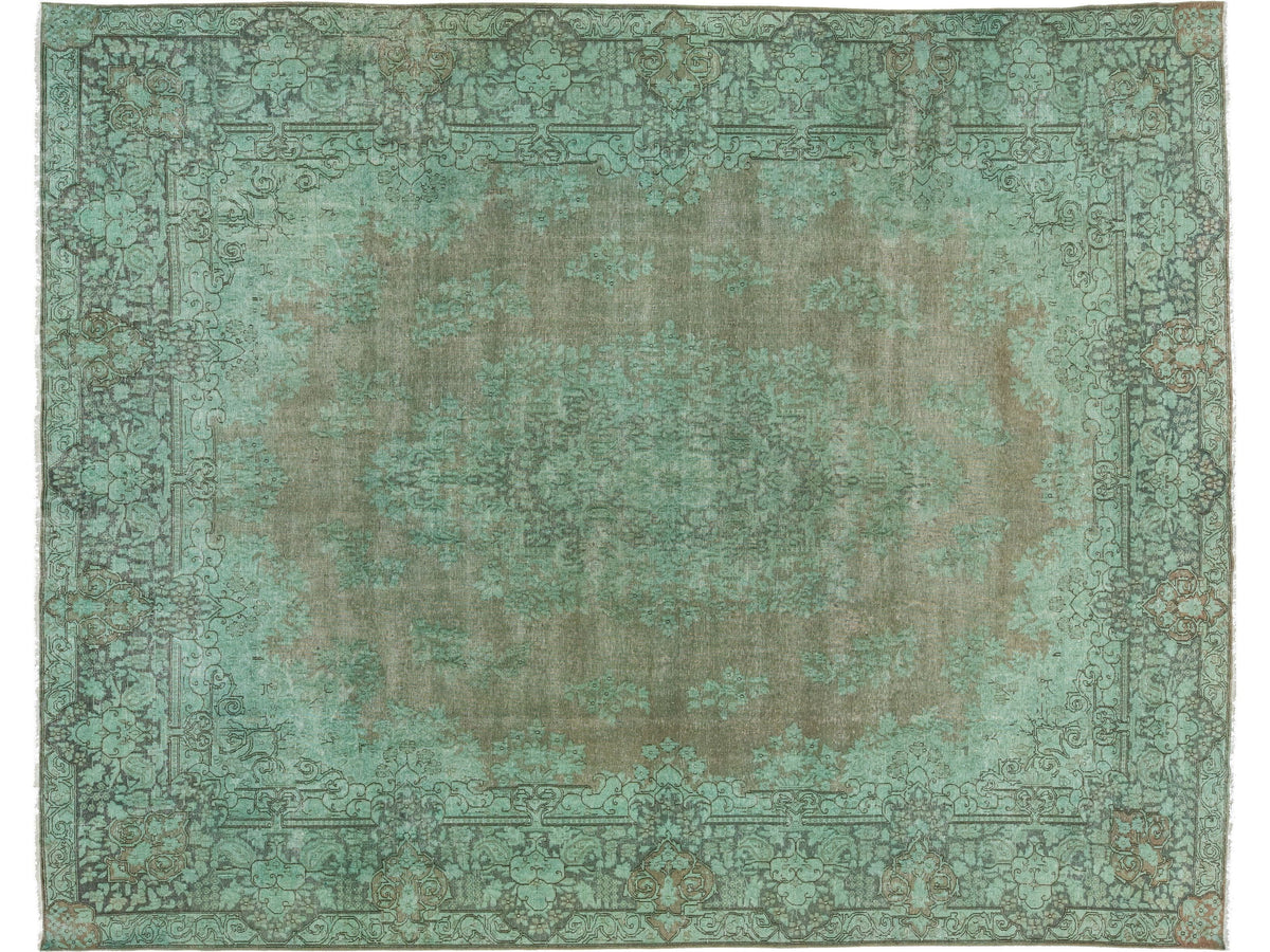 Antique Overdyed Wool Rug 10 X 13