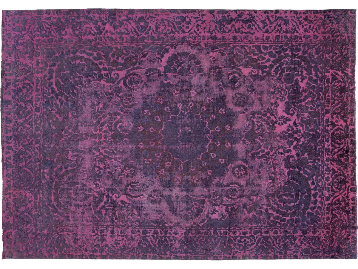 Antique Overdyed Wool Rug 9 X 13