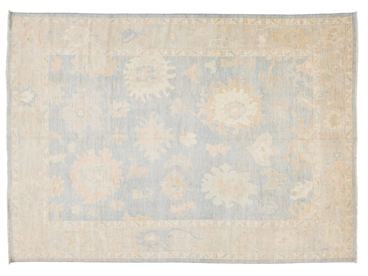 Modern Oushak Wool Rug 10 X 14