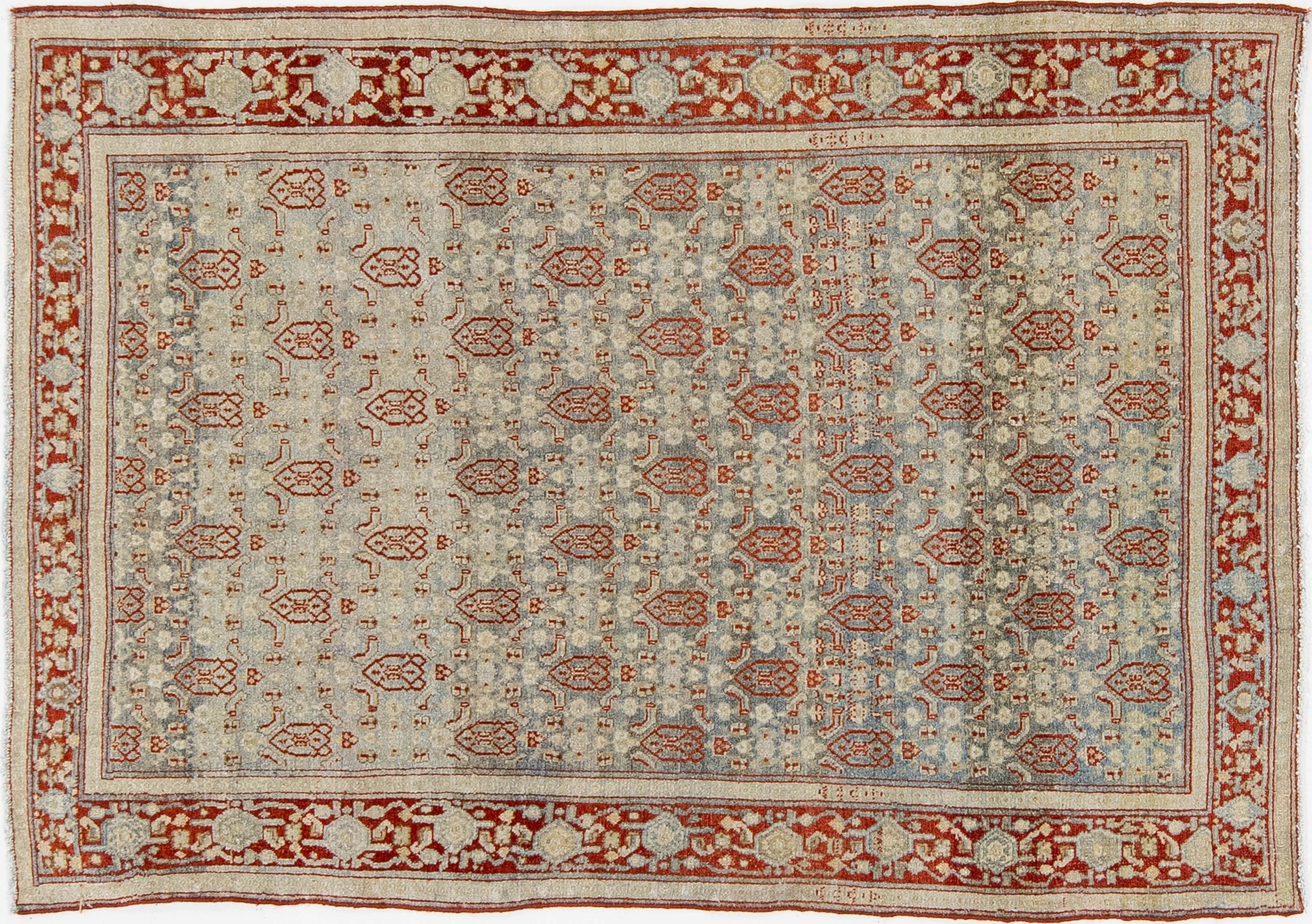 Antique Agra Wool Rug 4 X 5