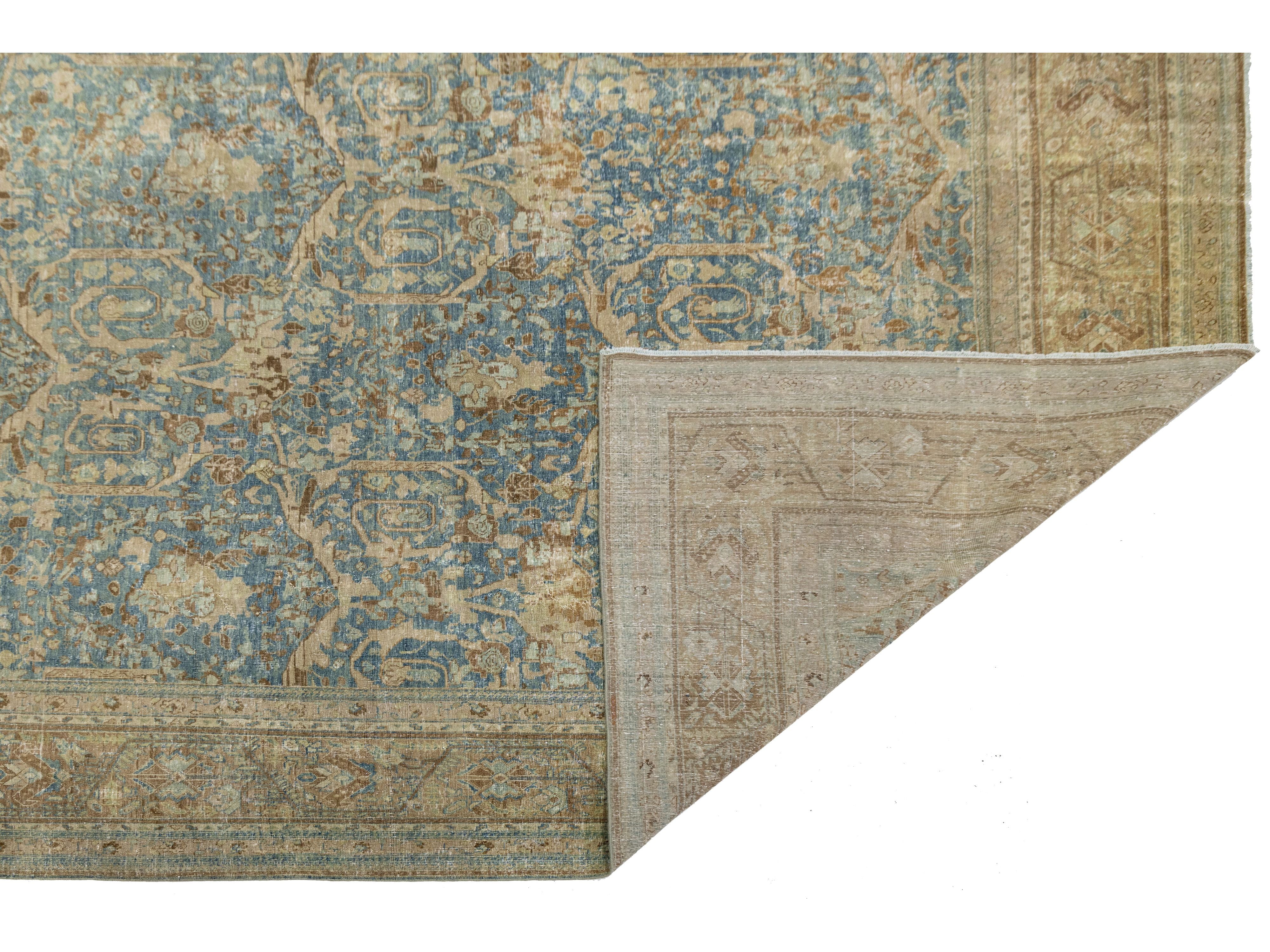 Antique Mahal Wool Rug 11 X 14