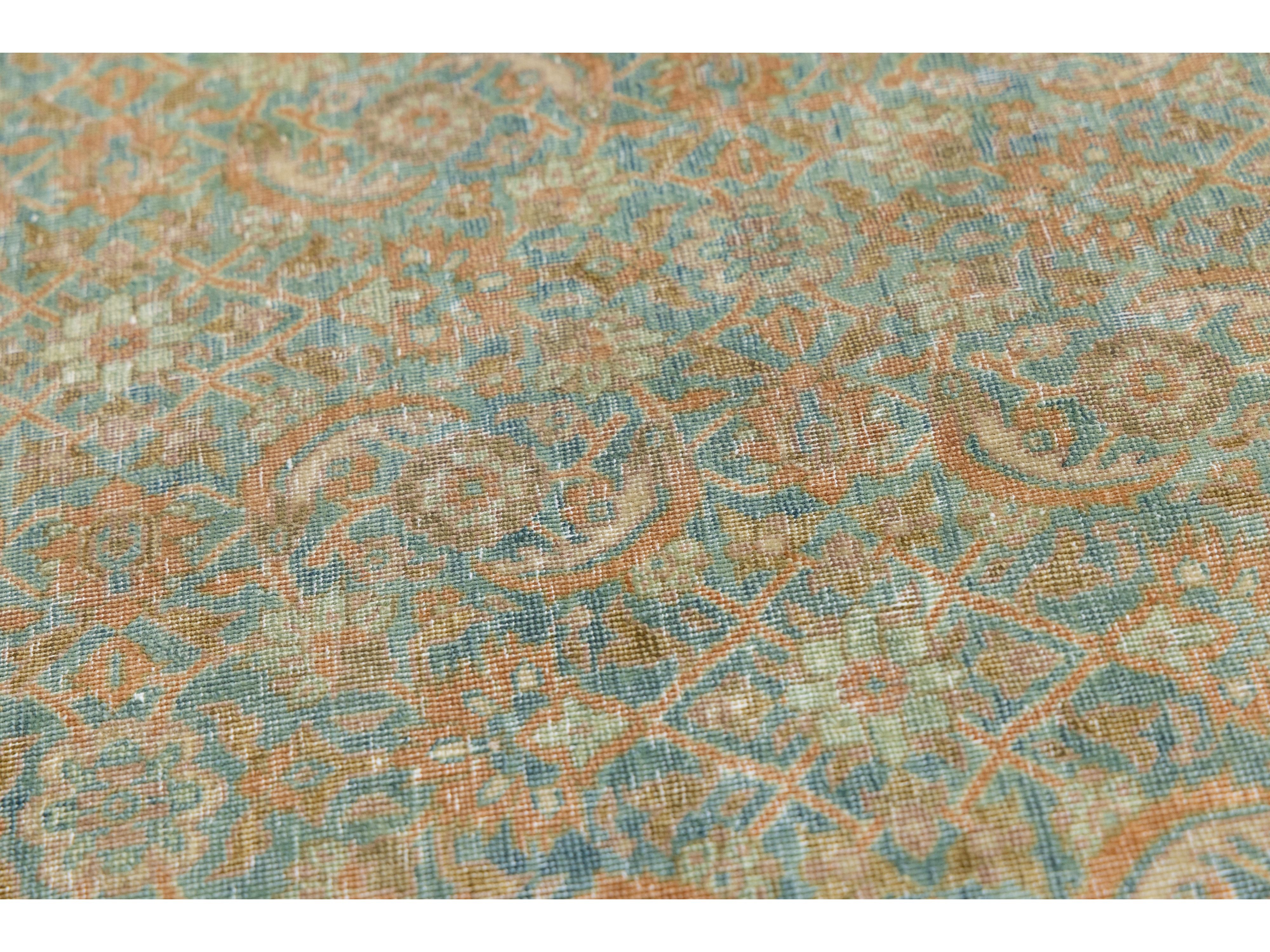 Antique Tabriz Wool Rug 11 X 16