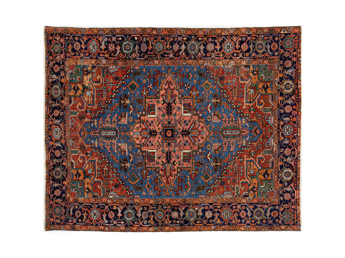 Antique Heriz Wool Rug 7 X 8