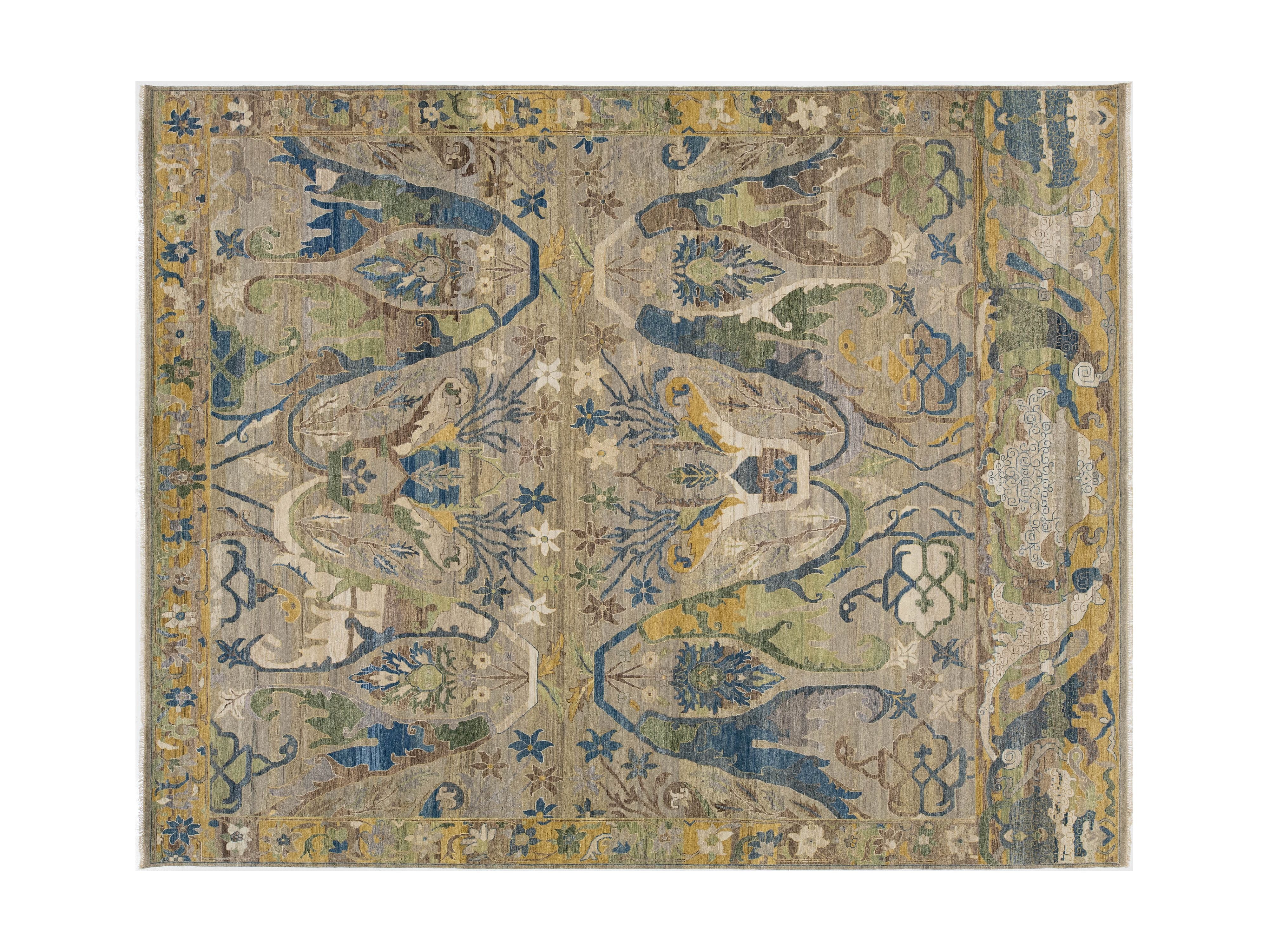 Modern Bidjar Wool Rug 12 X 15