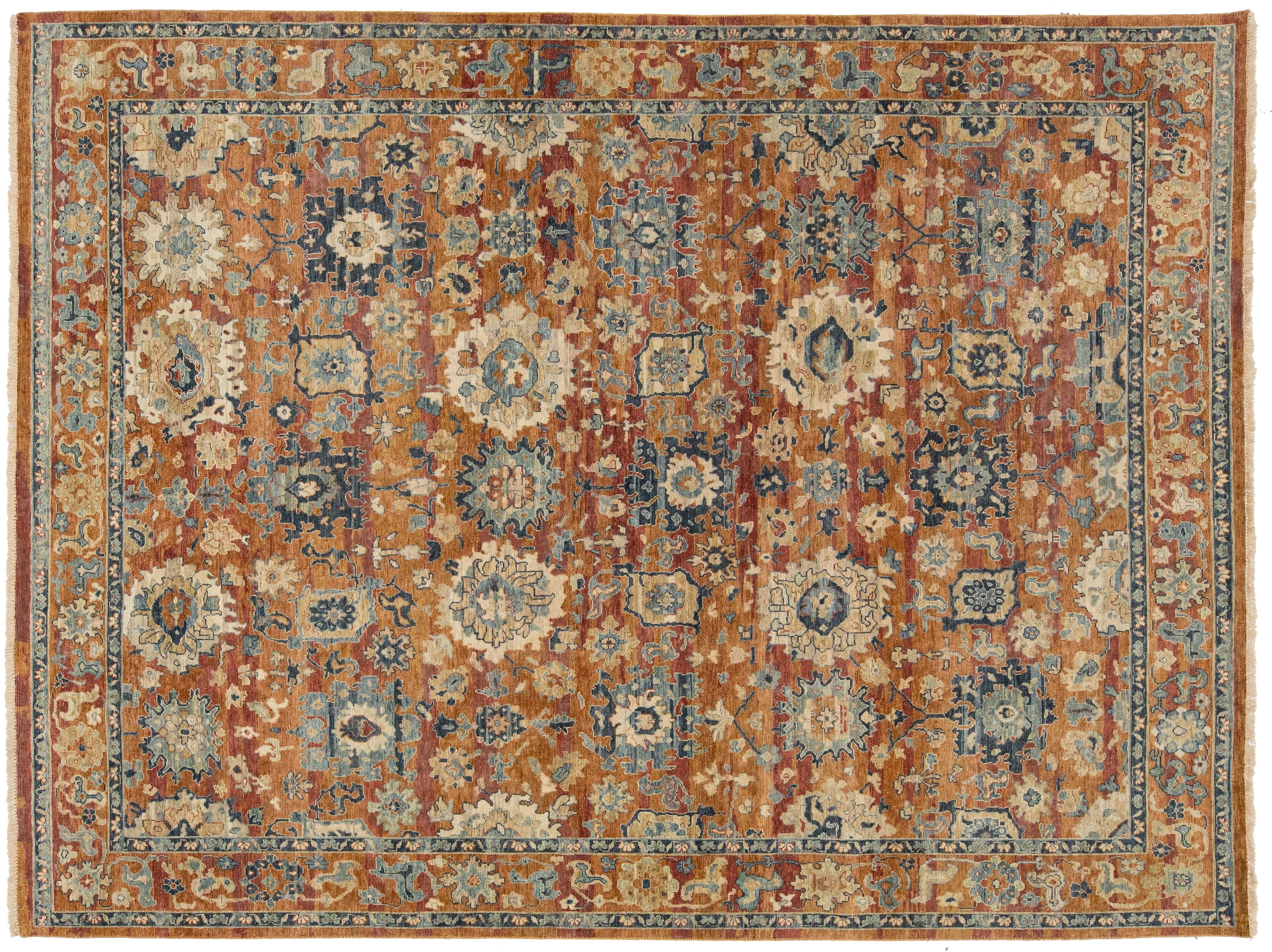 Modern Tabriz Wool Rug 9 X 11