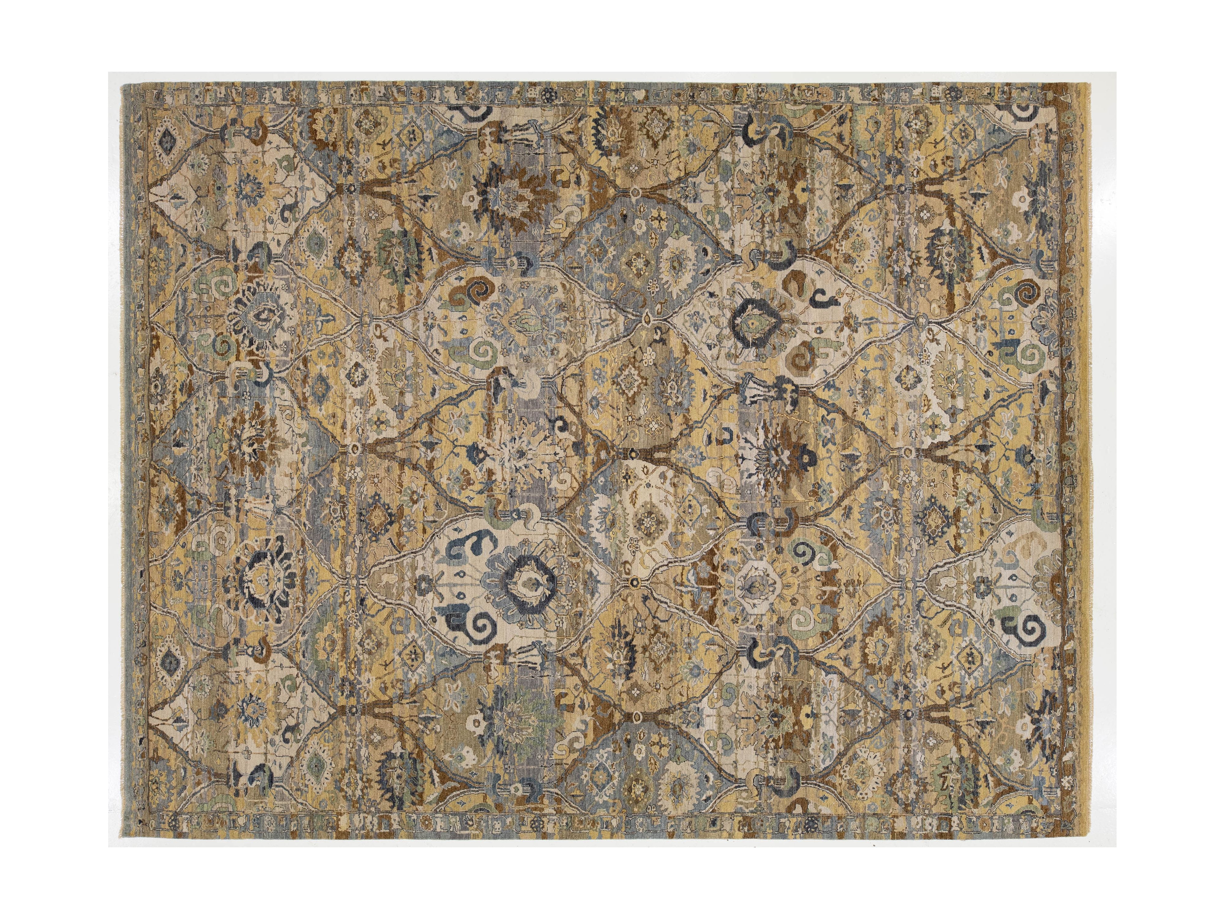 Modern Transitional Wool Rug 12 X 15
