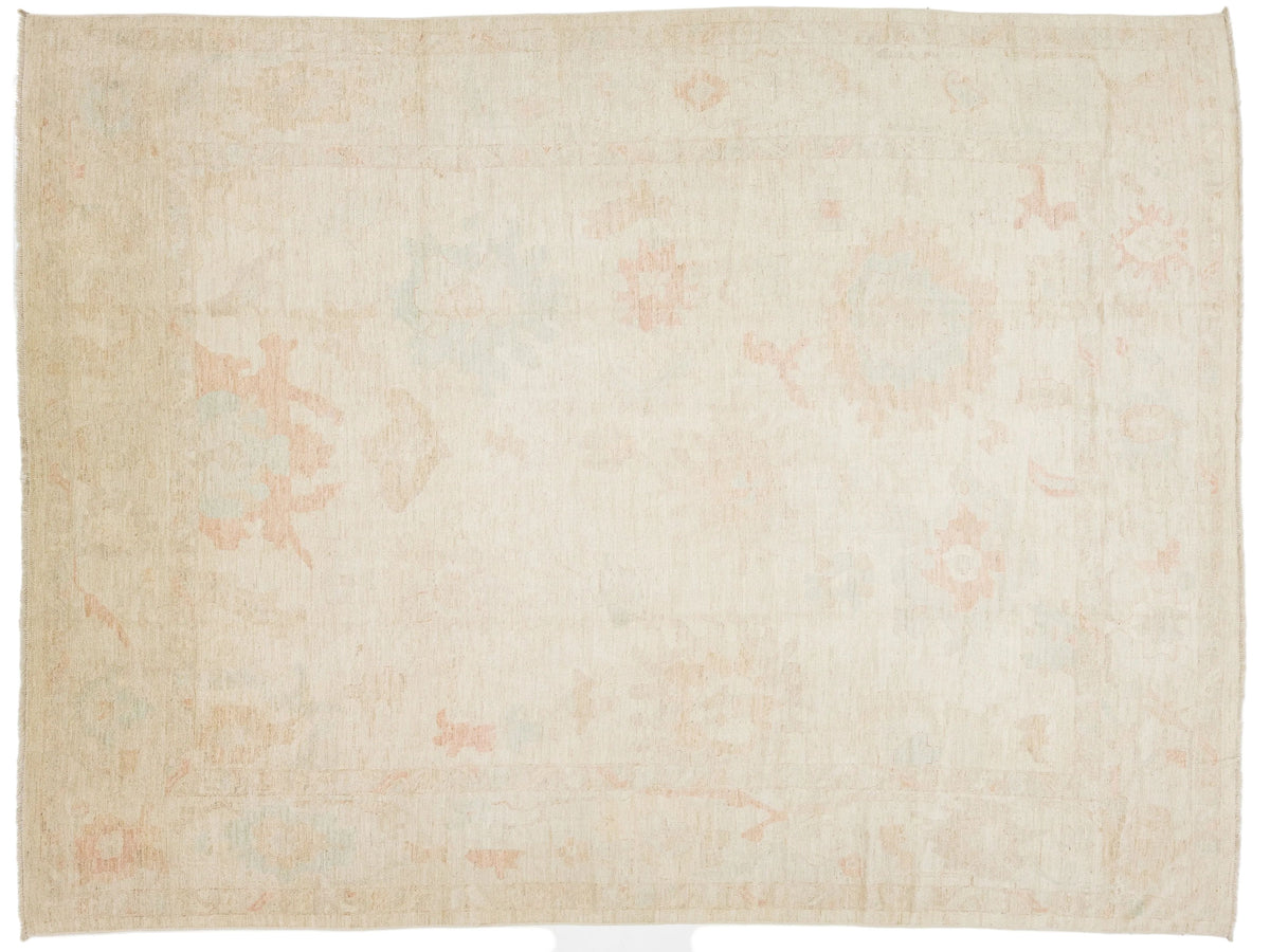 Modern Oushak Wool Rug 12 X 15