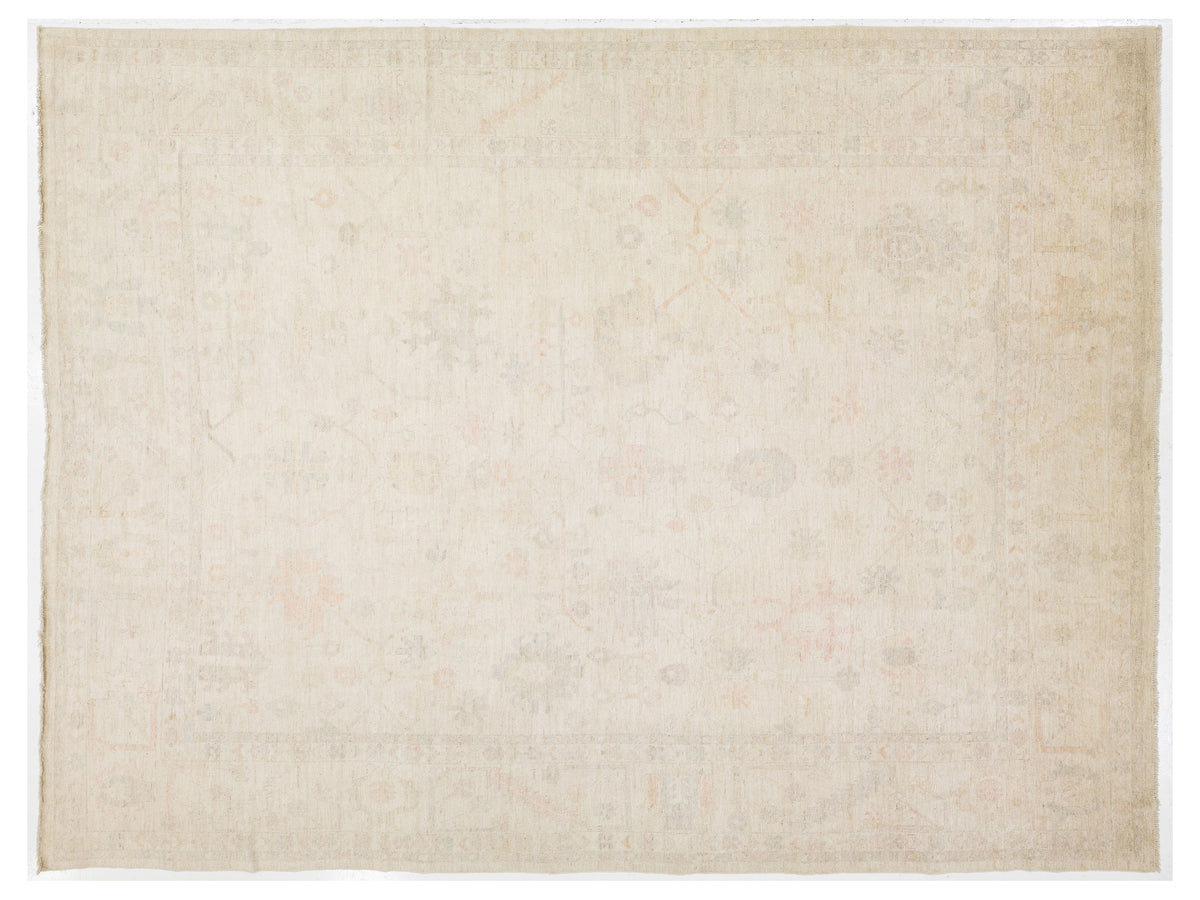 Modern Oushak Wool Rug 12 X 15
