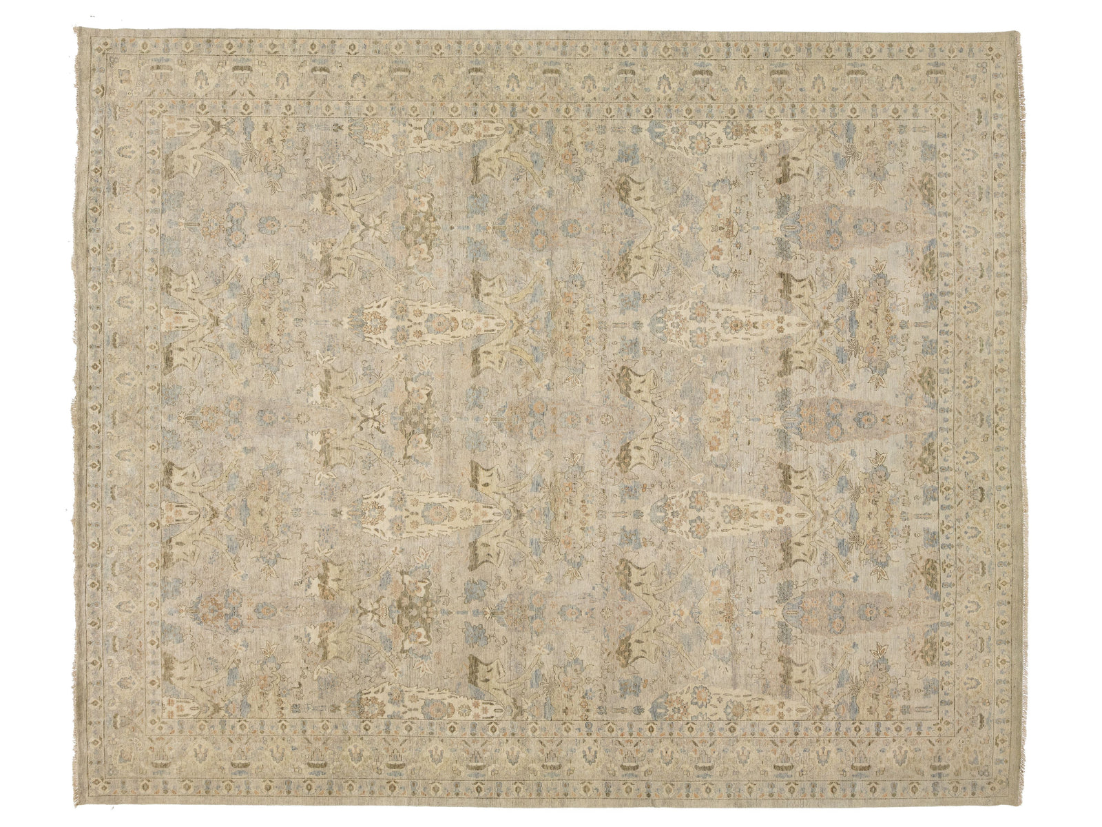Modern Tabriz Wool Rug 13 X 16