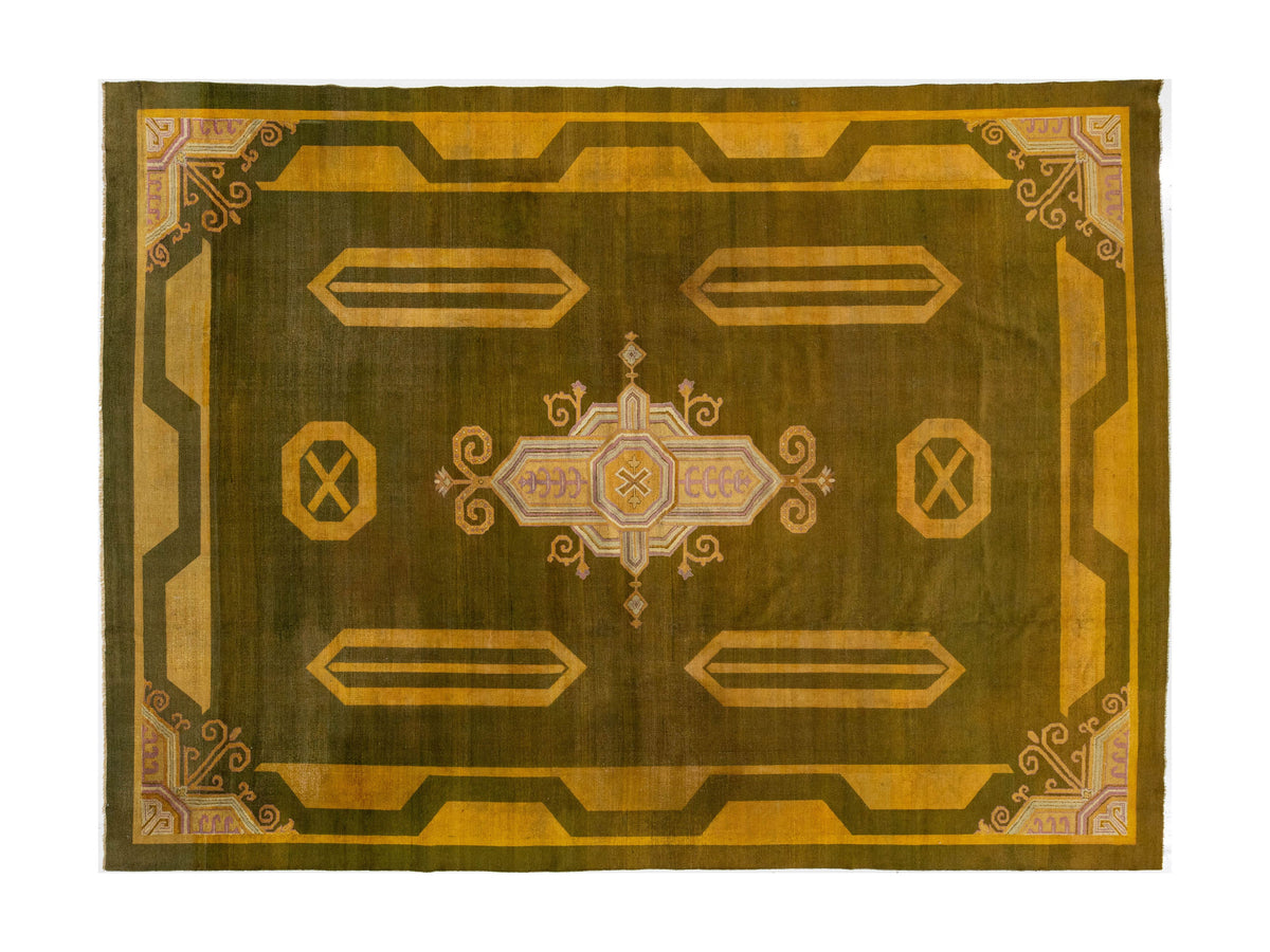 Antique Indian Agra Wool Rug 11 X 15