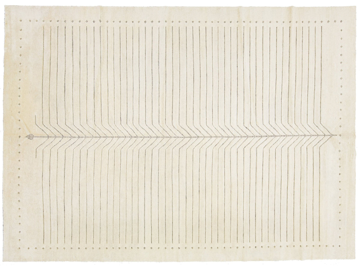 Modern Moroccan Wool Rug 10 X 14