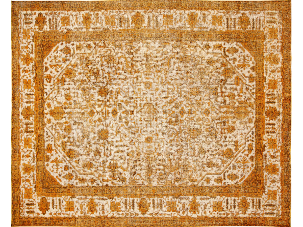 Antique Overdyed Wool Rug 10 x 13