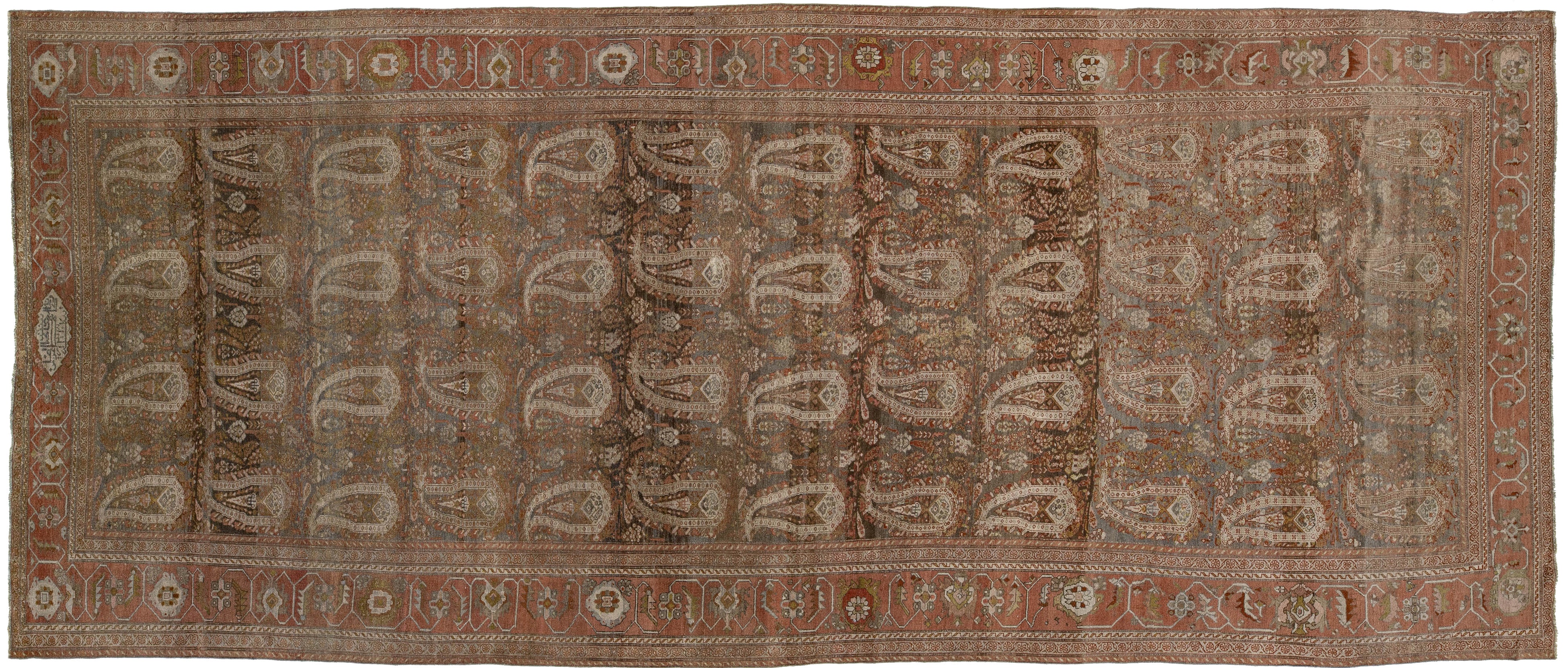 Antique Sultanabad Wool Rug 8 X 19