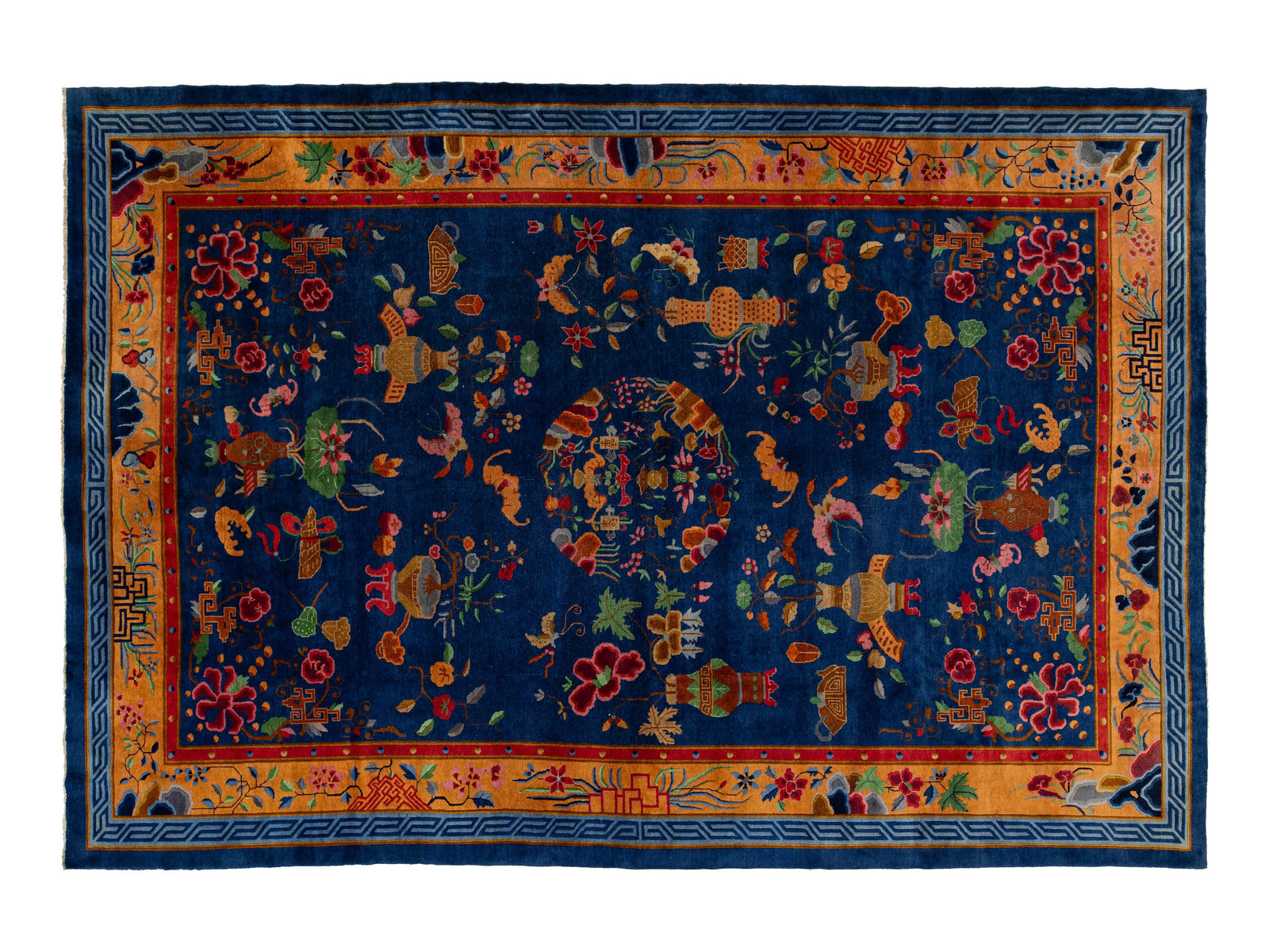 Antique Chinese Peking Wool Rug 11 X 16