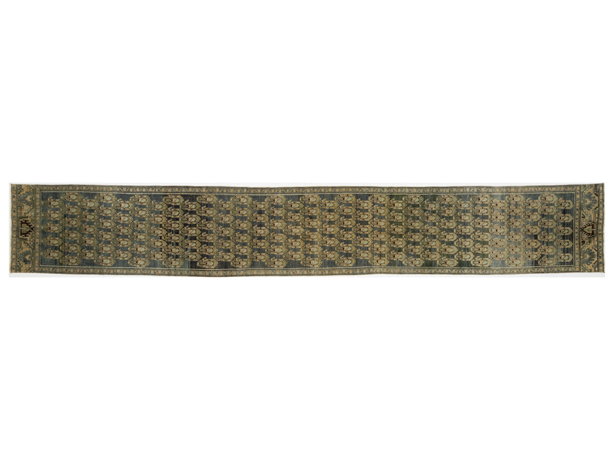 Antique Malayer Wool Runner 3 X 17