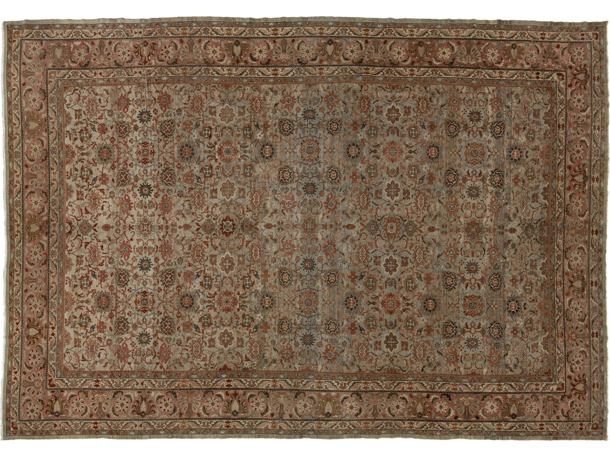 Antique Malayer Wool Rug 12 X 17