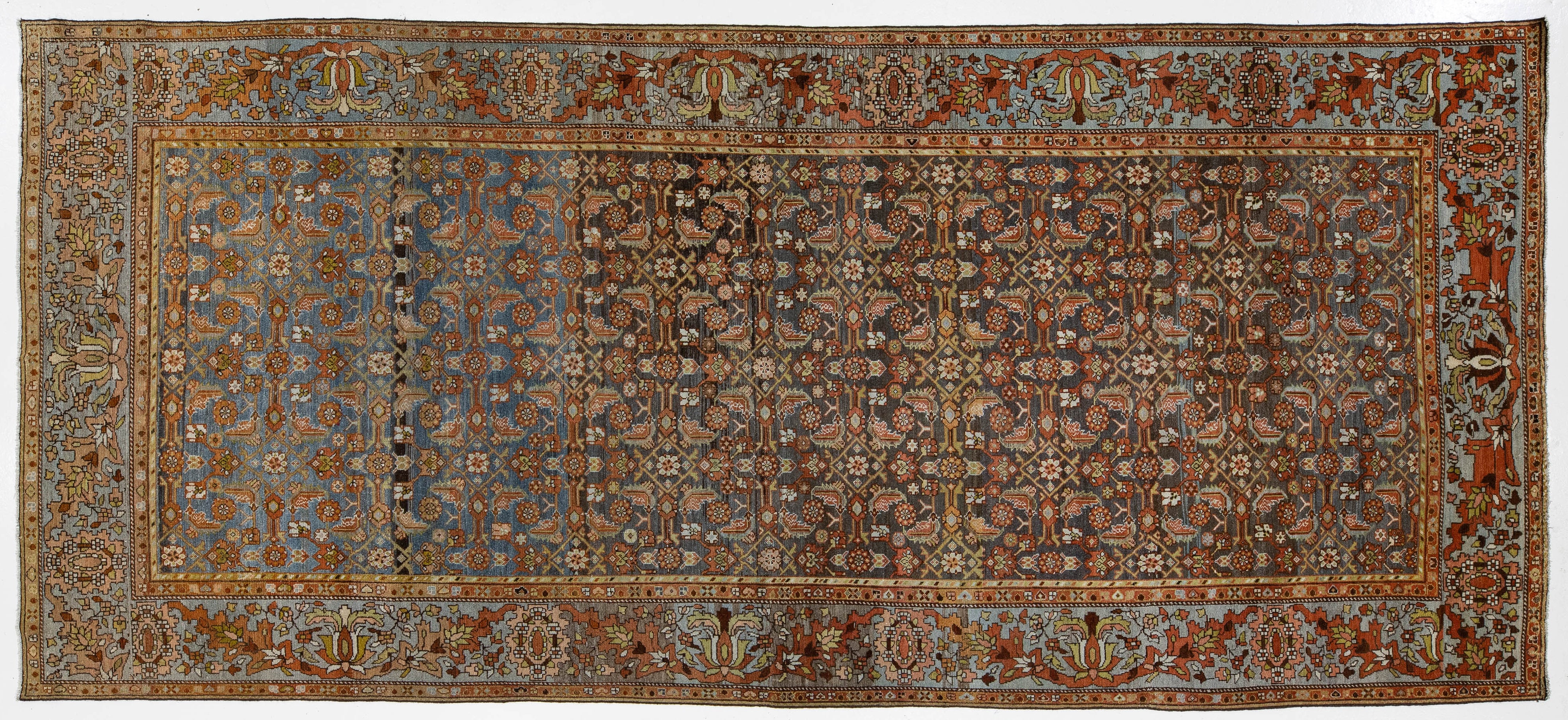 Antique Malayer Wool Rug 7 X 16