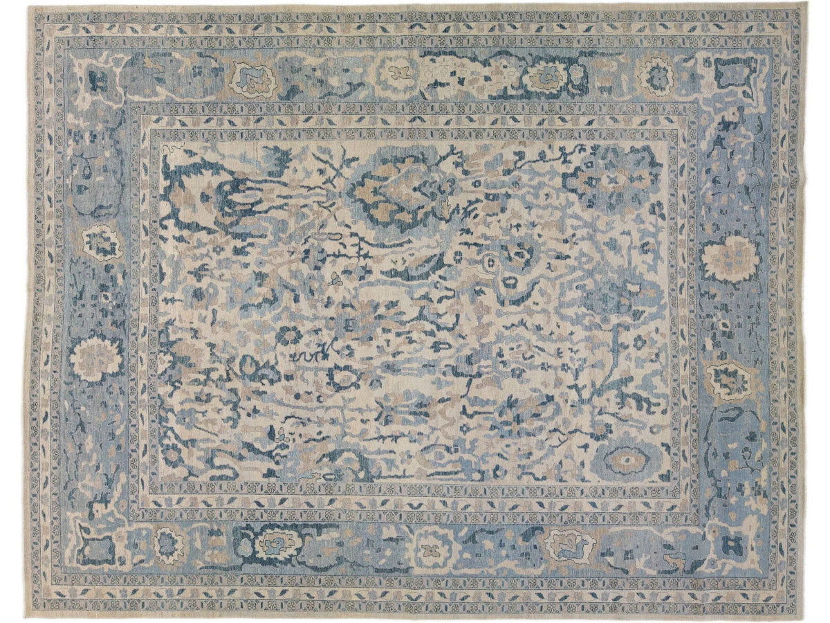 Modern Khotan Wool Rug 12 X 15