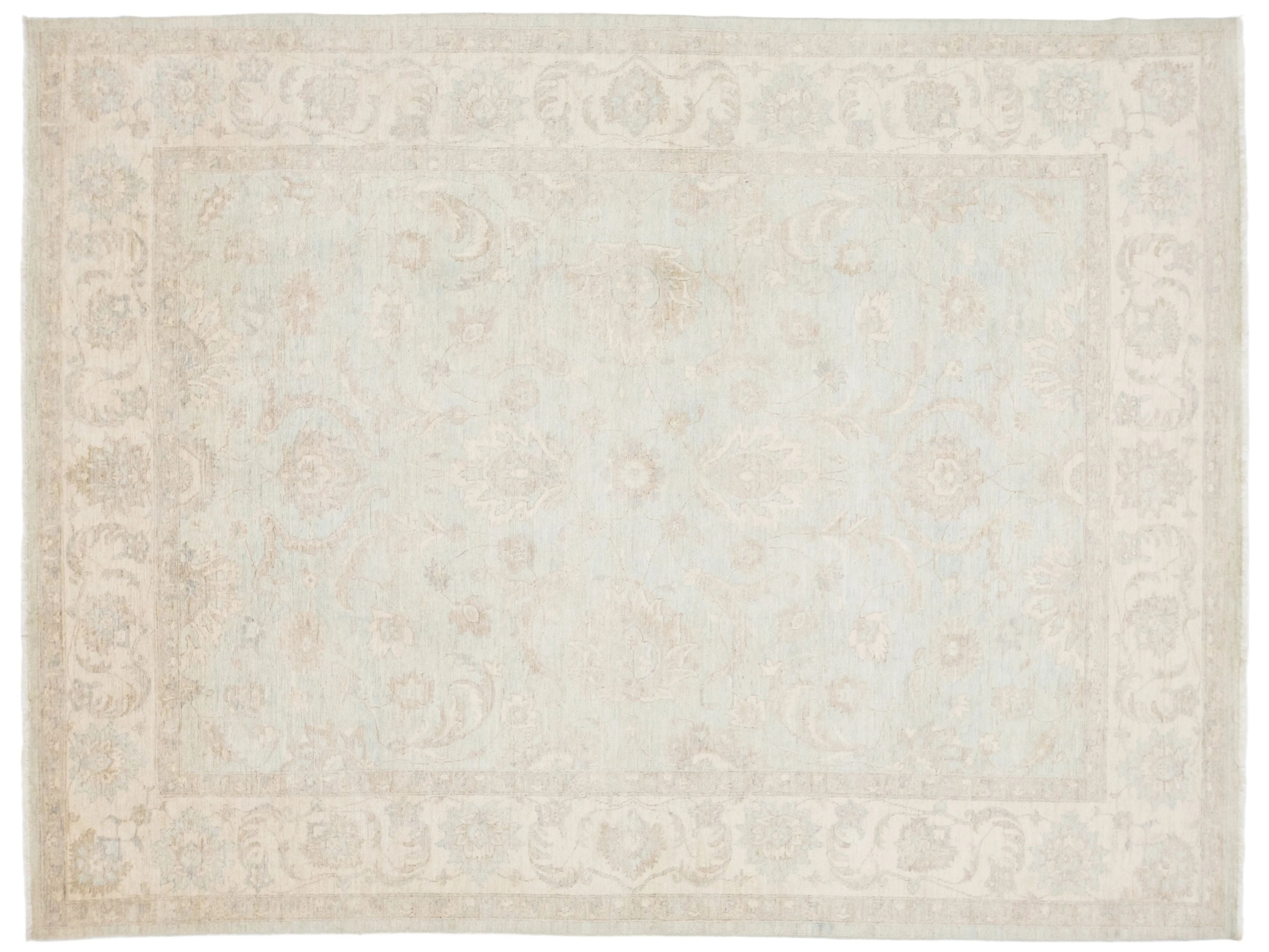 Modern Peshawar Wool Rug 9 X 12