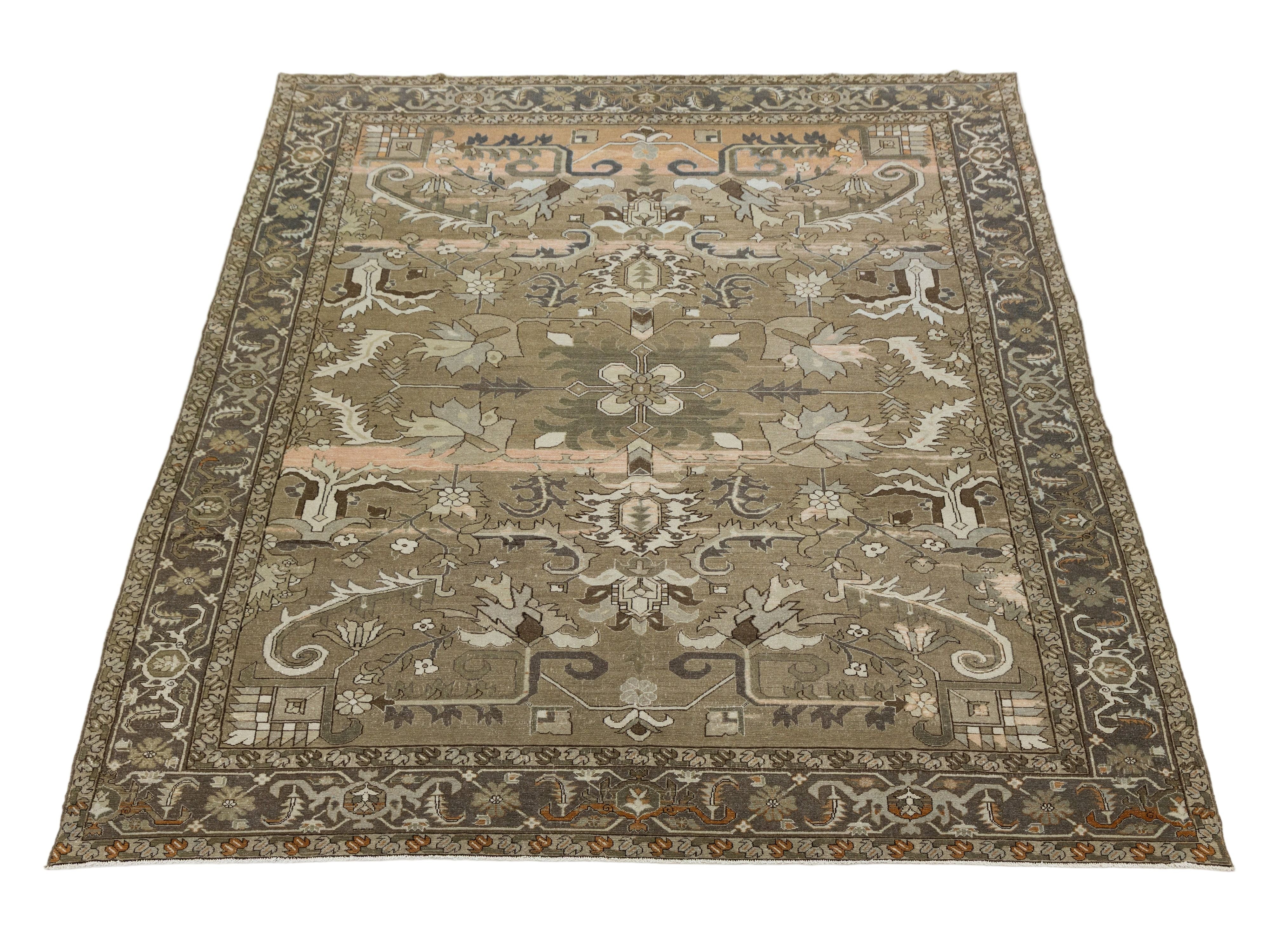 Antique Malayer Wool Rug 12 X 15