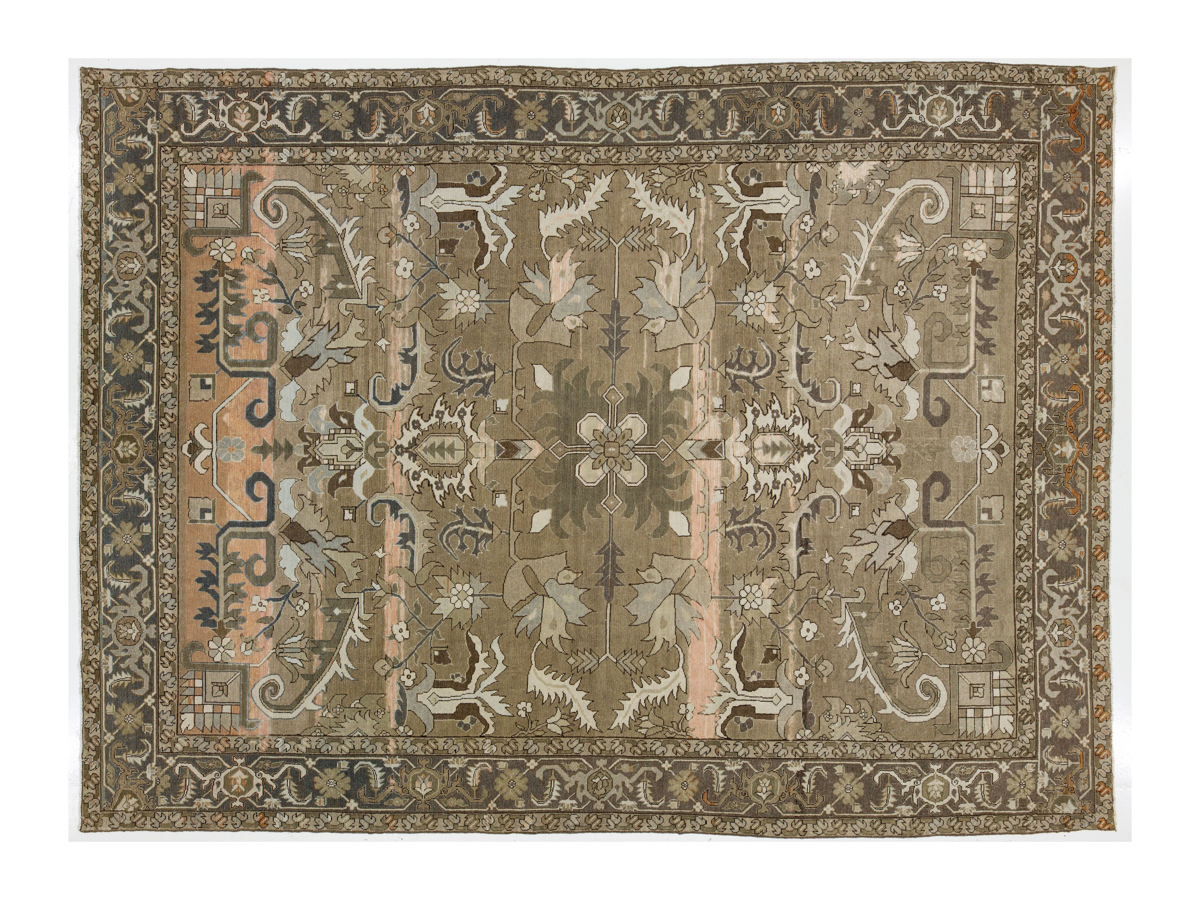 Antique Malayer Wool Rug 12 X 15