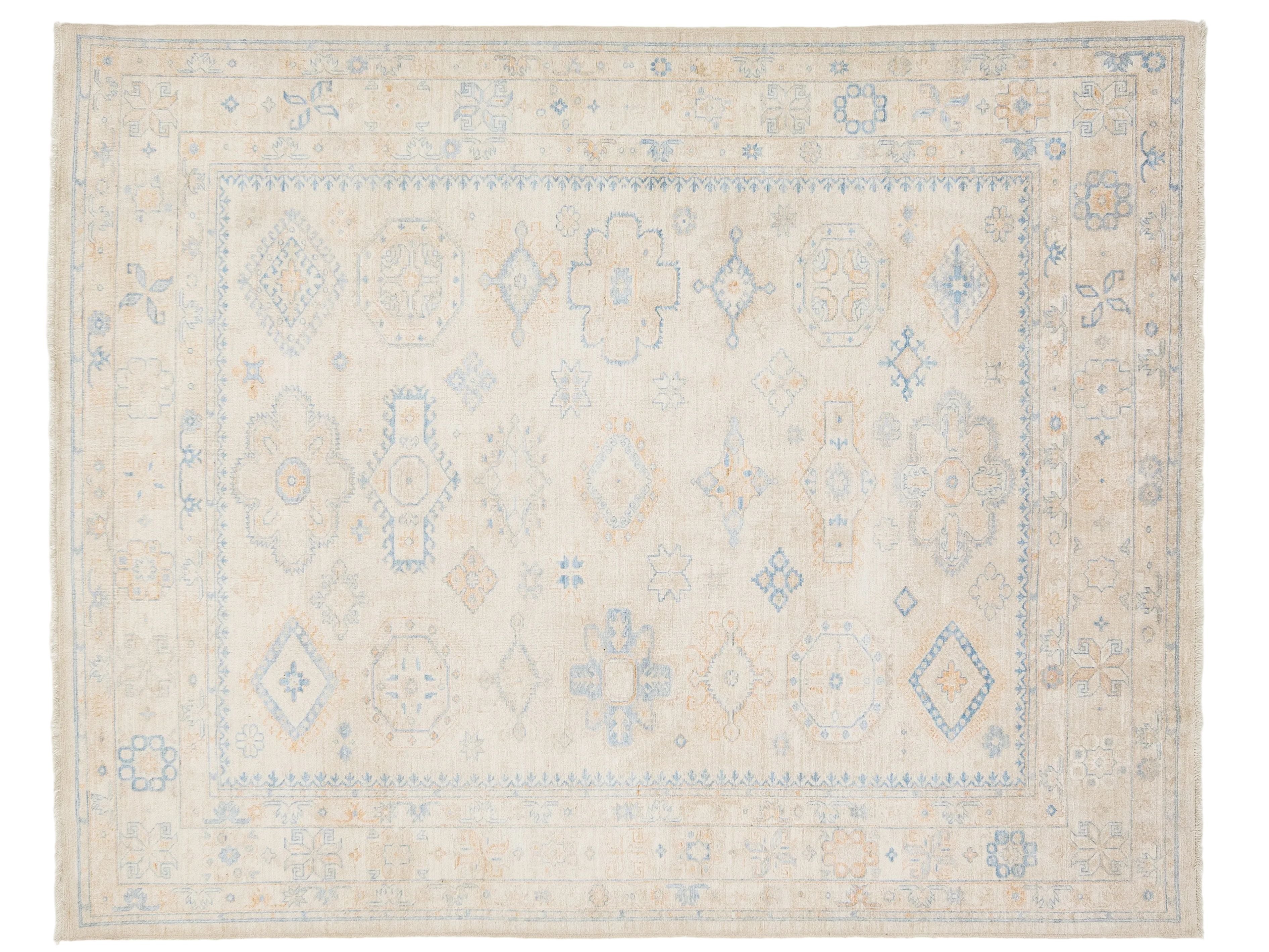 Modern Peshawar Wool Rug 8 X 10