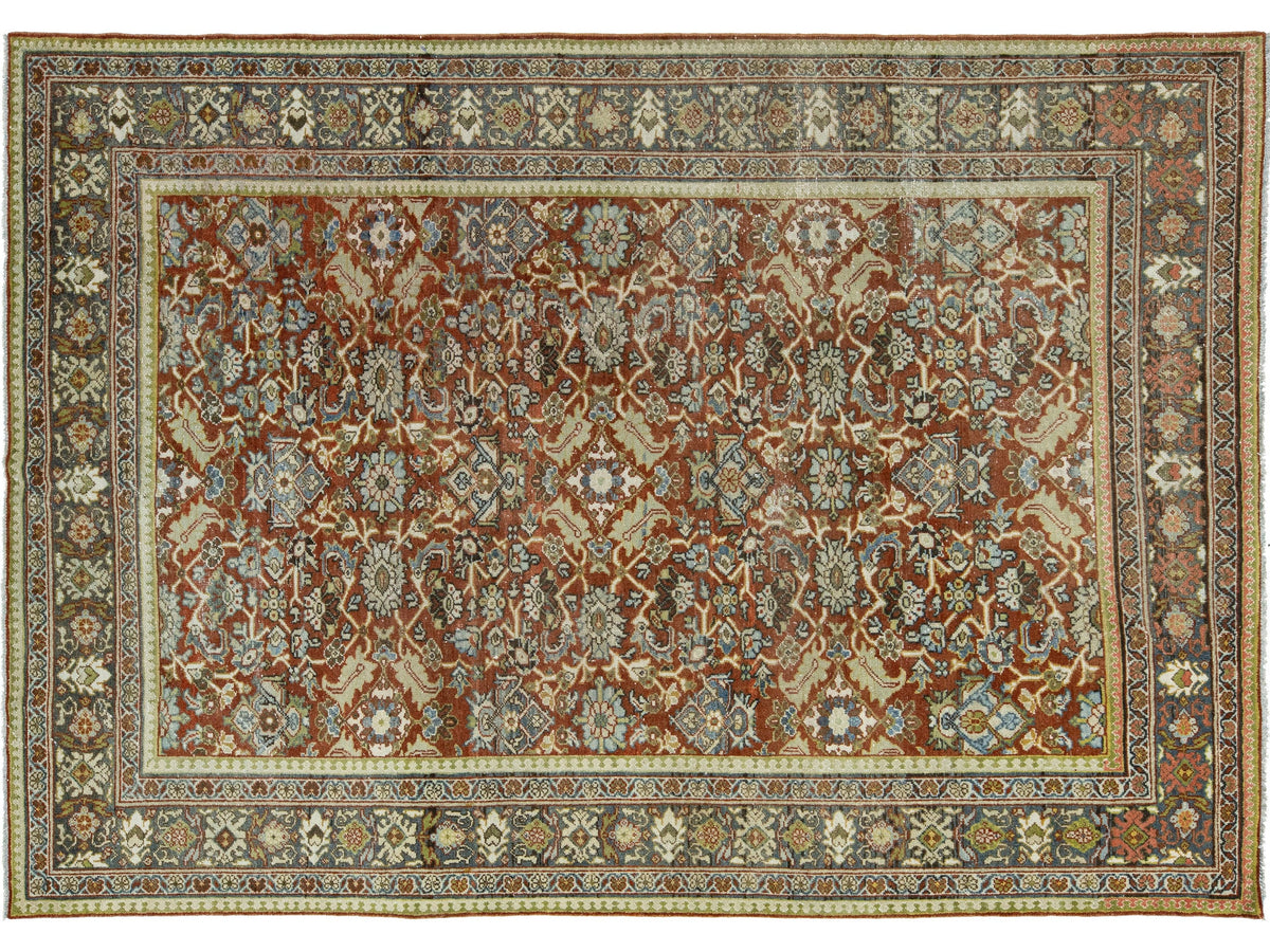 Antique Mahal Wool Rug 7 X 10