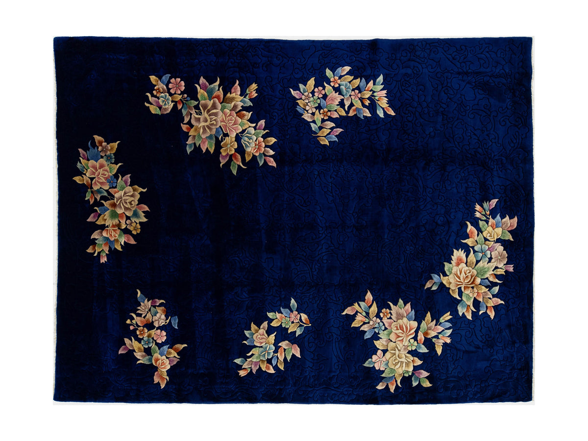 Antique Art Deco Chinese Rug 9 X 12