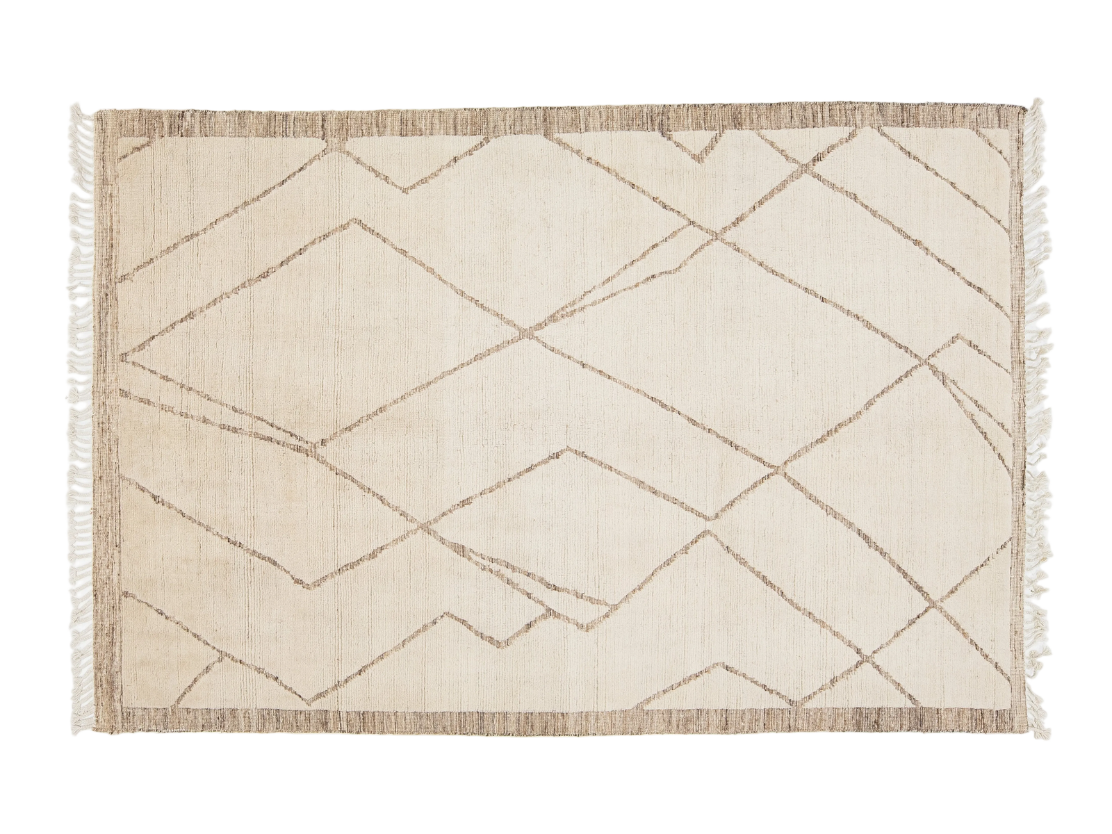 Modern Moroccan Wool Rug 6 X 9