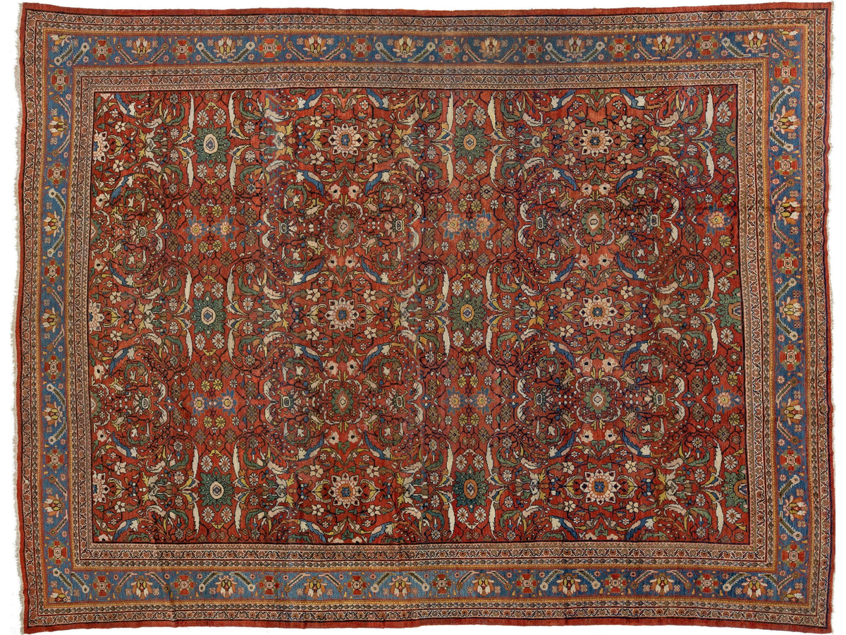 Antique Persian Sultanabad Wool Rug 13 X 17