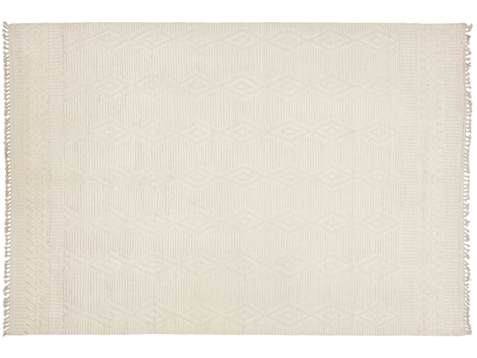 Modern Moroccan Wool Rug 10 X 14